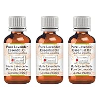 Pure Lavender Essential Oil (Lavandula angustifolia) Steam Distilled (Pack of Three) 100ml X 3 (10.1oz)