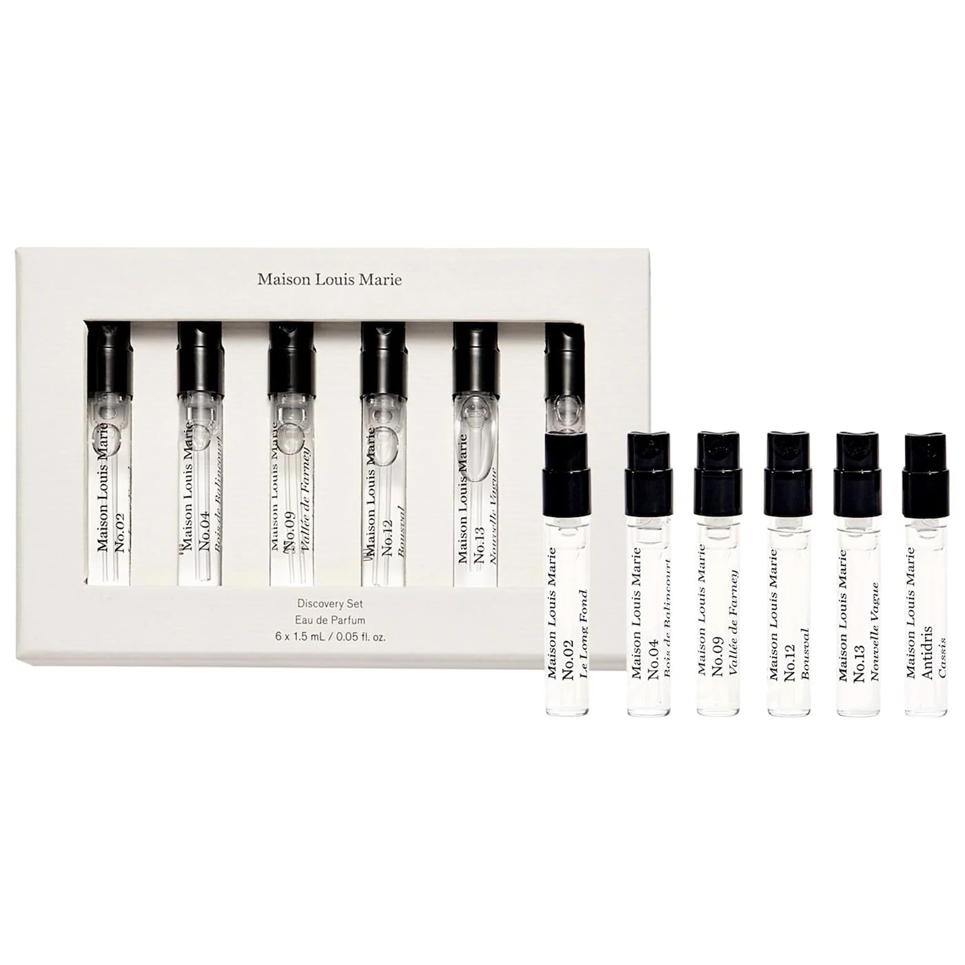 Maison Louis Marie - Natural Eau de Parfum Spray 6-Piece Discovery Set | Luxury Clean Beauty + Non-Toxic Fragrance (0.05 fl oz | 1.5 ml)