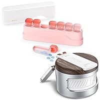Weekly Pill Organizer 1 Time a Day(White) and Daily Pill Box 4 Times a Day(Silver)