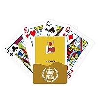 Funny Yellow Clown Emotion Laugh Royal Flush Poker Playing Card Game