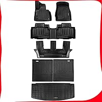 Compatible for Ford Explorer 2020-2023 2024 Floor Mats 3 Row Cargo Liner Backrest Mat Fit 2020 2021 2022 2023 2024 All-Weather Guard Accessories (Fit 7 Seater Models)