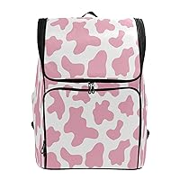 OREZI Schoolbag Large Bookbag Pink Cow Print Camo Camoflage Backpacks Laptop Backpack for Kindergarten Elementry Middle School Student College Adult Backpack