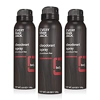Every Man Jack Mens Cedarwood Deodorant Dry Spray - Stay Fresh Safely with Aluminum Free Mens Deodorant - Odor Crushing, Long Lasting, Plant-Based, and No Harmful Chemicals - 3.5 oz Pack of 3