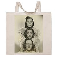 The Andrews Sisters - Cotton Photo Canvas Grocery Tote Bag #G311686