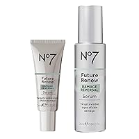 Future Renew Damage Reversal Serum Duo - Anti-Aging Face Serum for Glowing Skin - Hyaluronic Acid + Niacinamide for Skin Damage Reversal - Includes 1 Regular + 1 Travel Size Serum (25ml, 10ml)