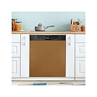 Brown Dishwasher Magnet Cover Decorative Magnetic Sticker Refrigerator Panel Door Decal for Appliance Home Kitchen 23