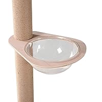 Spaceship Hammock,Transparent Spaceship Hammock for Floor-to-Ceiling Cat Tree Cat Climbing Tower with Natural Sisal Rope Scratching Post, Cat House Cat Condo Cat Toy (Transparent Spaceship Hammock)