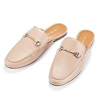 JENN ARDOR Mules for Women Flats Backless Loafers Shoes Slip On Slippers Pointed Toe Low Heel Work Slides Womens Mules Casual Shoes