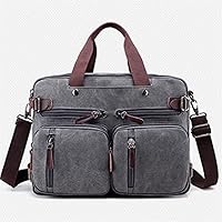 Briefcase Handbag Canvas Laptop Bags Vintage Casual Travel Bag Male Shoulder Messenger Crossbody Bag Athletic Bag (Color : B)