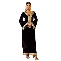 Elina fashion Indian Kurti for Womens with Palazzo | Ethnic Velvet Readymade Kurtis Stitched Kurta For Women
