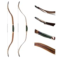 AF Archery Turkish Recurve Bow, Traditional Laminated Horse Bow for Archery Enthusiasts, Short Bow Ambidextrous for Beginners and Seasoned Archers, 30-50 lbs