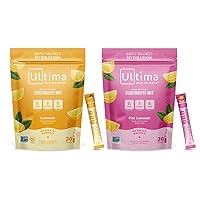 Ultima Replenisher Electrolyte Drink Mix Bundle – Lemonade & Pink Lemonade, 20 Stickpacks – 6 Electrolytes & Minerals – Keto Friendly, Vegan, Non-GMO & Sugar-Free Electrolyte Powder