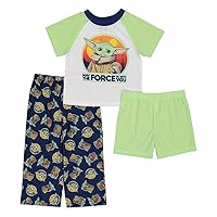 STAR WARS Boys' 3-Piece Loose-fit Pajama Set, Soft & Cute for Kids