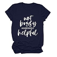 Workout Tops for Women Plus Size Long Sleeve Women's Tops Casual Loose T Shirt Fashion Letter Print Short Slee
