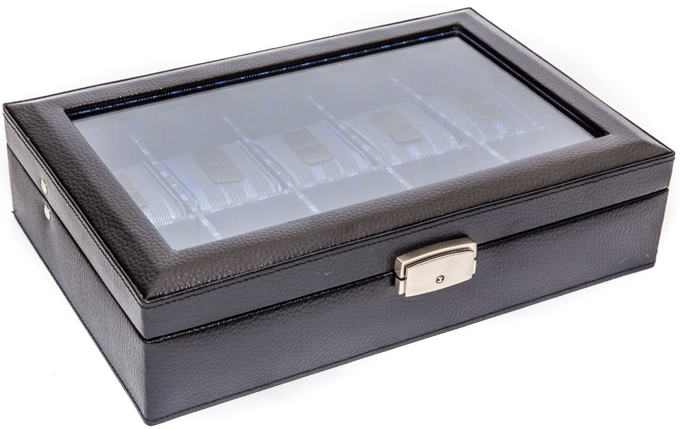 New York Diamond District genuine leather watch case for 10 watches