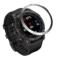for Garmin Fenix 7/7S/7X Sapphire GPS Watch Bezel Ring Stainless Steel Adhesive Anti-Scratch Protective Cover Rings Accessories (Color : C, Size : for Fenix 7X)