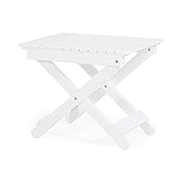Christopher Knight Home Deborah Outdoor Folding Side Table, White