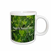 3dRose Clover Shamrock Happy St. Patrick's Day Mug, 11-Ounce