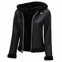 Decrum Real Lambskin Womens Leather Jacket - Shearling Leather Jackets for Women