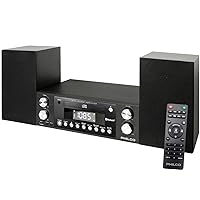 Executive Shelf System - All-in-One Bluetooth Home Stereo System with CD Player with 50 watts of Sound and MP3 / USB Playback