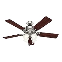 Hunter Fan Company Studio Series Indoor Ceiling Fan with LED Lights and Pull Chain Control