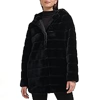 Kenneth Cole Women's Classic Mink Style Faux Fur Coat