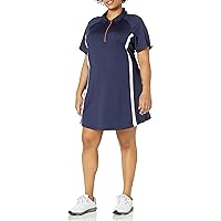 Callaway Women’s Plus Swing Tech Colorblock Short Sleeve Golf Dress, Inside Short with Truesculpt, Stretch Fabric