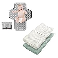 Portable Changing Pad & Changing Pad Cover for Baby Excellent Baby Shower Registry Gifts
