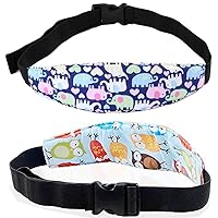 Head Support for Stroller Car Seat - Head Band Strap Headrest for Sleeping Traveling for Toddler Kids Children Child Baby Infant- (Elephant+Blue)