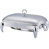 3 QT Chafing Dish Buffet Set | Food Warmers for Parties Buffet, Oven Safe Glass Serving Dish with Stainless Steel Base and Cover