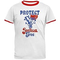National Park Retro 70s Landscape Protect Joshua Tree Mens Soft T Shirt - SM/Grey