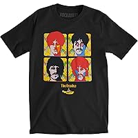 Beatles Men's Four Portraits T-Shirt Black