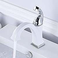 Kitchen & Bath Fixtures Taps Faucet,EuropUPC Hot and Cold Basin Faucet Bathroom Retro Wash Basin Faucet Paint American Above Counter Basin Faucet, High,Low,Easy to Clean