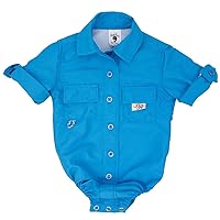 Baby Boys PFG Vented Fishing Shirt Button Up One Piece (8 Color Options)