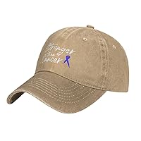 Suck It Colon Cancer for Survivor Hat for Men Women Fahsion Distressed Cotton Dad Hat Adjustable Sports Baseball Cap Black