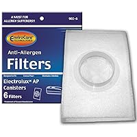 EnviroCare Replacement Allergen Vacuum Cleaner Filters made to fit Electrolux, Aerus AP100 Canister Vacuum HEPA LE 2100, Diplomat, Ambassador, Epic 6500, (6 Filters)