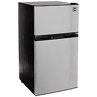 RCA RFR836 3.2 Cu Ft 2 Door Fridge and Freezer, Stainless Steel