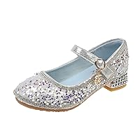 Flat Shoe Toddler Girl Children Shoes Princess Crystal Shoes Single Shoes Soft Soled Single Shoes Kids Shoes Wide Girls