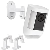 2Pack Security Wall Mount for Ring Spotlight Cam Battery and Ring Spotlight Cam Plus/Pro (Battery), 360° Adjustable Indoor/Outdoor Mounting Bracket for Ring Surveillance Camera System - White