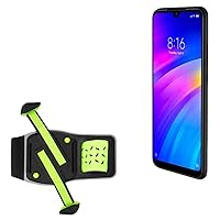 BoxWave Holster Compatible with Xiaomi Redmi Note 8 - FlexSport Armband, Adjustable Armband for Workout and Running - Stark Green