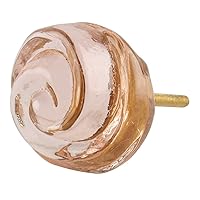 IndianShelf 2 Pieces Glass Pink Rose Luxury Drawer Knobs for Kitchen Cabinet Hardware Door Pulls Decorative Dresser Online