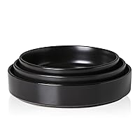 Stone Lain Celina Stoneware Bowl Set, 3-Piece Round Serving Bowls, Black