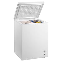 Koolatron KKCF05-W Kenmore 5 Cu. Ft. (143L) Convertible Refrigerator, Ready, Manual Defrost, Stay-Open Lid, External Control Dial, White, for Basement, Garage, Shed, Cottage Chest Freezer