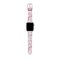 Ted Baker Floral Pink Leather Strap for Apple Watch® (Model: BKS42S204B0)