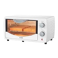 COMFEE' Toaster Oven Countertop, Small Toaster Ovens Combo 4 slice, Mini Oven for 9