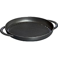 Staub Round Grill Pan 10-inch Matte Black