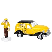 Department 56 A Christmas Story Village Accessories Old Man's Telegram Delivered Figurine Set, Various Sizes, Multicolor