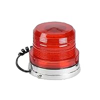 Wolo (3010-R) Hawkeye LED Rotating And Flashing Emergency Warning Light - Red Lens - Red LED's, Magnet Mount