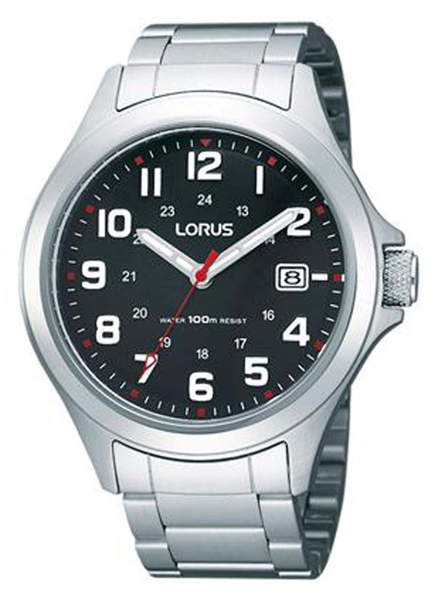 Lorus Sport Man Mens Analog Quartz Watch with Stainless Steel Bracelet RXH01IX5 Silver