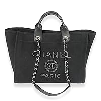 Shopping Bag Deauville Small Black Mixed Fiber Tote Bag (Women's) A57067